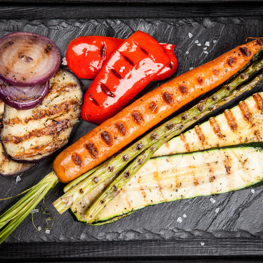 Summer Grilled Veggies with Lemon Garlic Ghee (or any savory ghee!)