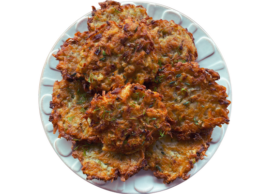 Latkes fried in Ghee