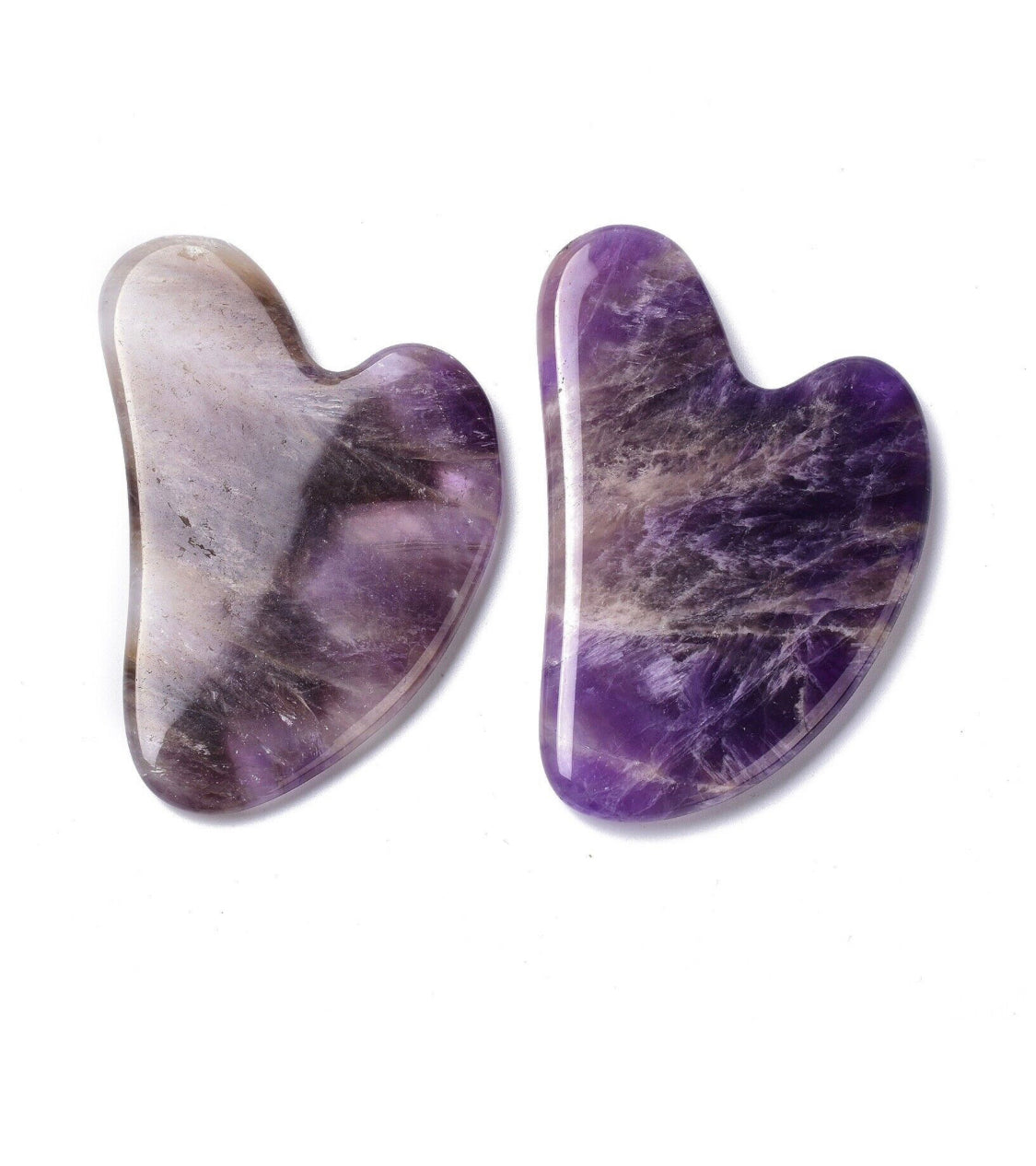 Natural Amethyst Gua Sha Facial Tools Heart Boards Scraping Massage Tools