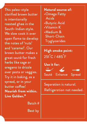 AHARA RASA ~ Brown Butter Ghee