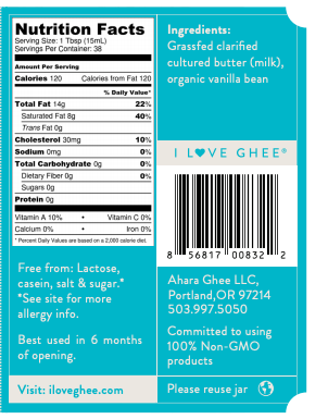 AHARA RASA ~ Vanilla Dream Ghee