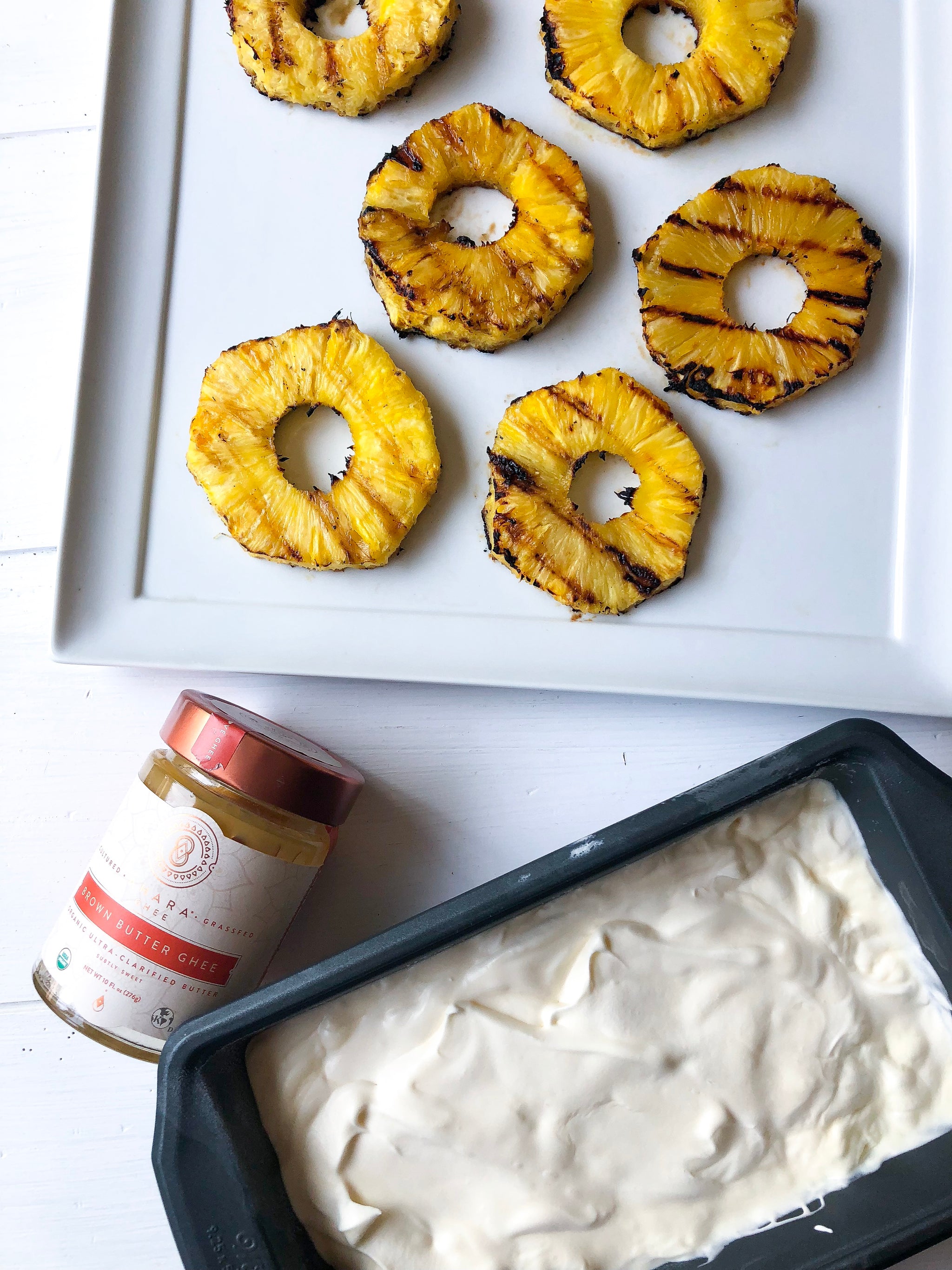 Brown Butter Grilled Pineapple with No-sugar added Coconut (N)icecream